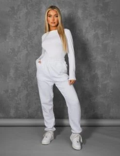 FITTED LONG SLEEVE T-SHIRT WHITE -LoafLuxe Shop kaiiajan000119Jan262023copy