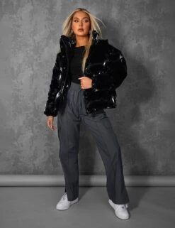 High Shine Holographic Oversized Puffer Black -LoafLuxe Shop kaiiajan000137Jan262023copy