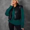 Pu Cropped Gilet Black -LoafLuxe Shop kaiiajan00204Jan262023copy