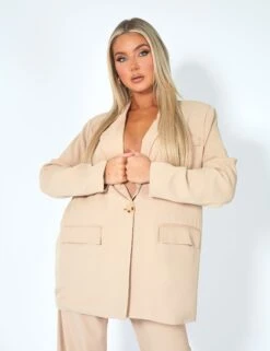 Oversized Dad Blazer Sand -LoafLuxe Shop kaiiajan20230099copy