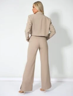 Oversized Boxy Cropped Blazer Stone -LoafLuxe Shop kaiiajan202301131copy