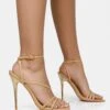 Fillipa Nude Pu Strappy Square Toe Metal Stiletto Heels -LoafLuxe Shop nude2copy