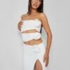Rose Detail Cut Away Bandeau Top Ivory -LoafLuxe Shop pdc21.034477Mar212023copy