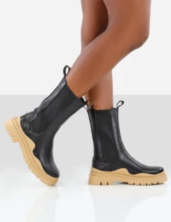 Oakley Black And Butter Platform Chunky Sole Ankle Boots -LoafLuxe Shop walking 1ad481b0 91c5 4d8b 997c f9a3b3ffcbbe